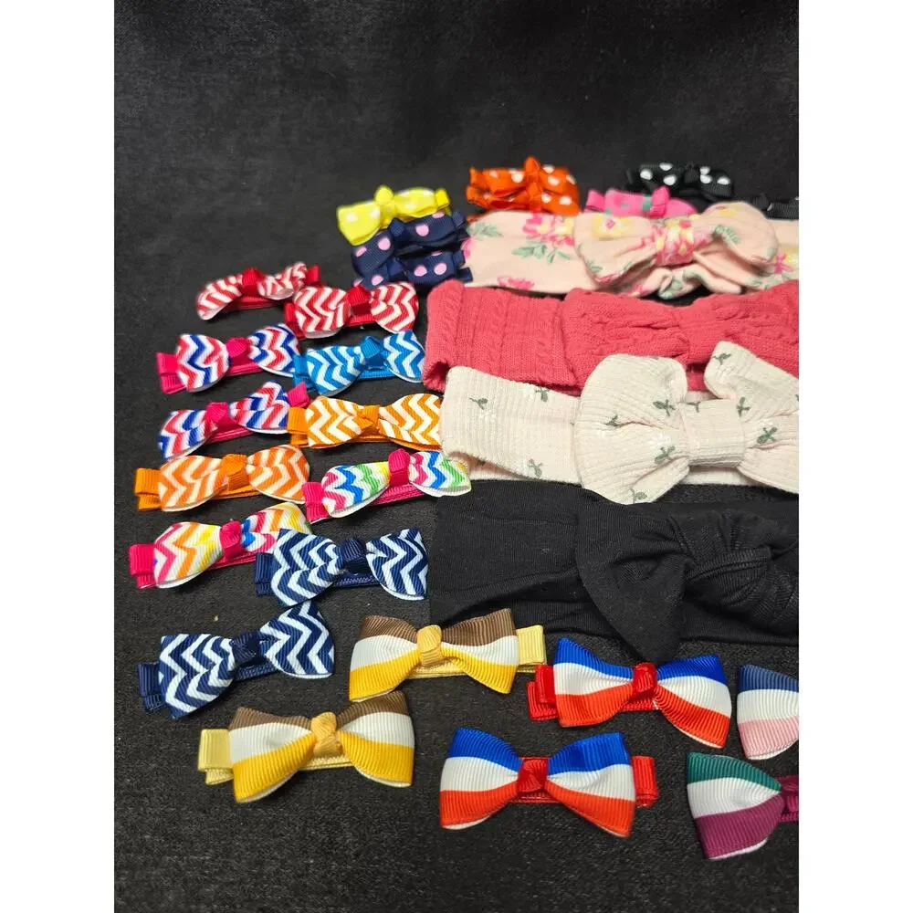 Headbands & Mini Ribbon Hairclip Bows Girl's Hair Accessories Children's